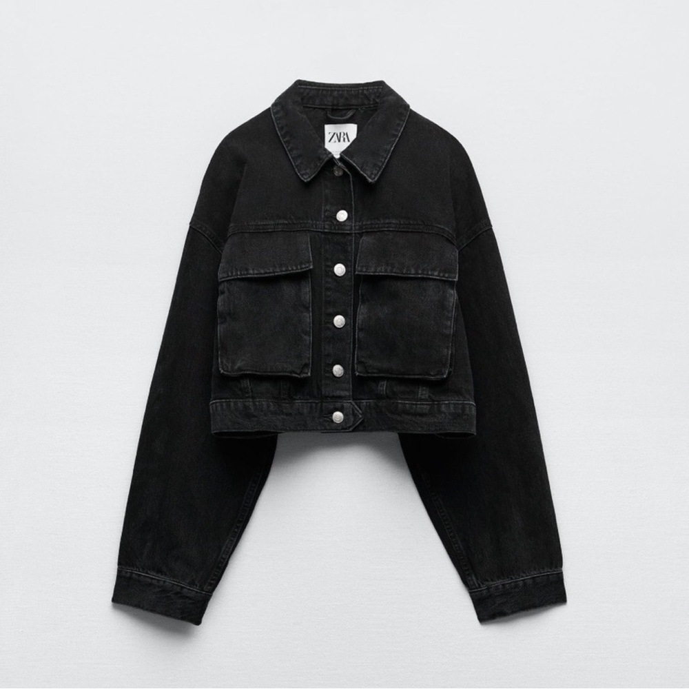 Zara Black Denim Jacket